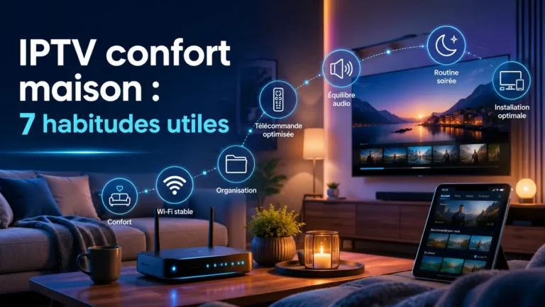 IPTV confort maison avec habitudes simples pour améliorer le confort, l’organisation et la stabilité à la maison
