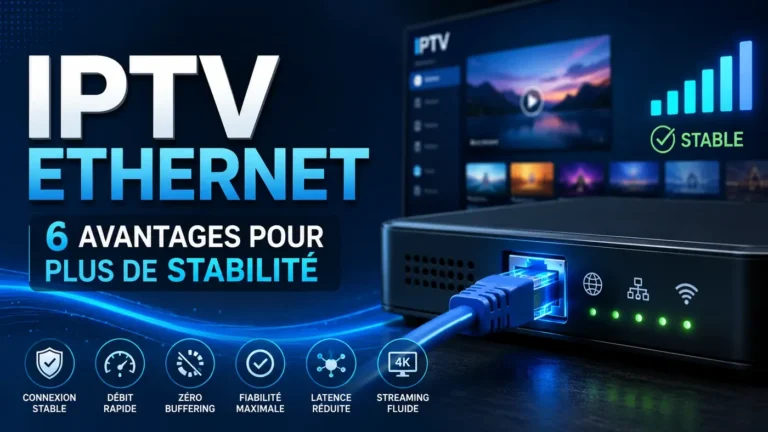 IPTV Ethernet avec câble réseau pour améliorer la stabilité et réduire le buffering