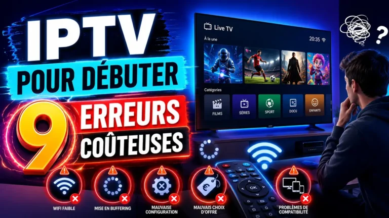 IPTV pour débuter avec 9 erreurs coûteuses, écran TV, WiFi faible, buffering et configuration IPTV
