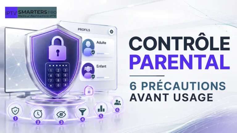 IPTV Smarters Pro contrôle parental avec code PIN et profils adulte enfant