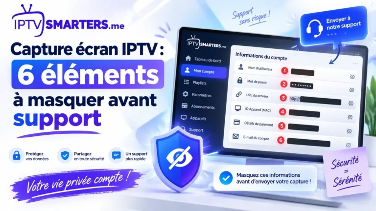 Capture écran IPTV : 6 éléments à masquer avant support