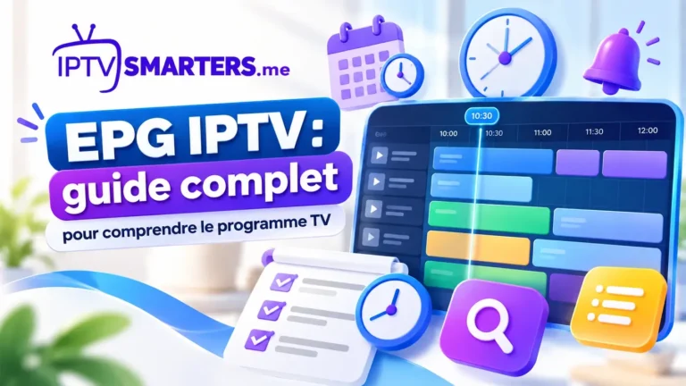 EPG IPTV : guide des programmes TV avec horaires et grille de programmation
