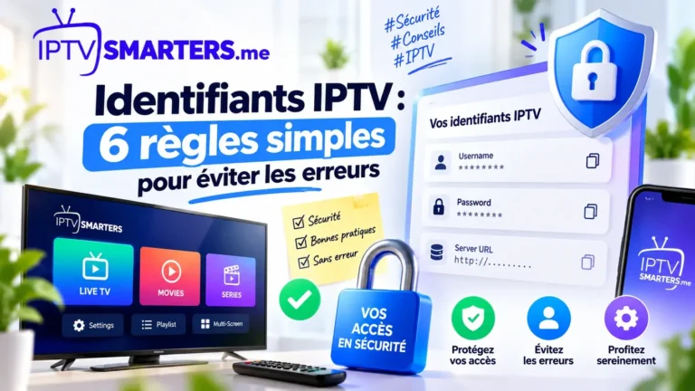 Identifiants IPTV : 6 règles simples pour éviter les erreurs