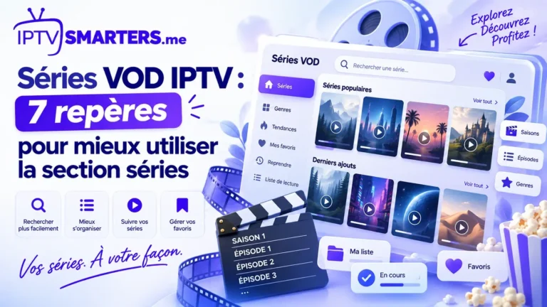 Séries VOD IPTV : 7 repères pour mieux utiliser la section séries sur IPTV Smarters.me