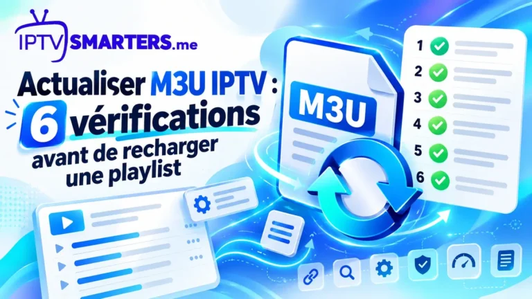 Actualiser M3U IPTV : 6 vérifications avant de recharger une playlist